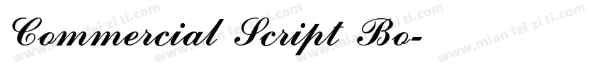 Commercial Script Bo字体转换